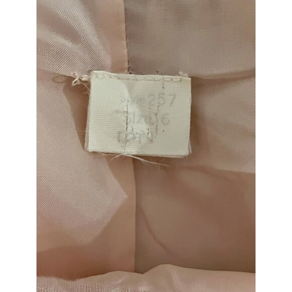 VTG 80's Capriccio by Digna Pink 100% Linen Blouse Skirt Set Victorian Lace Sz 6 - Picture 11 of 16